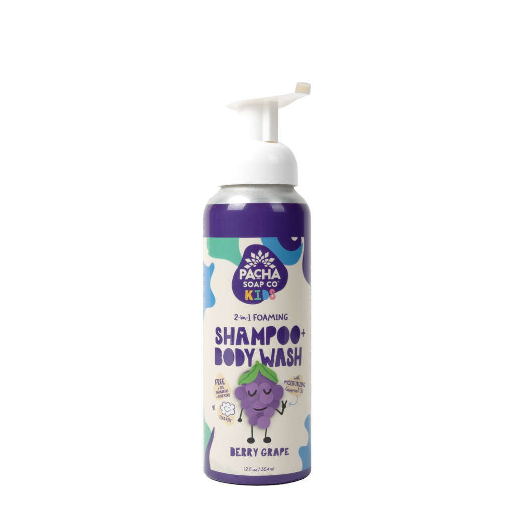 Kids, 2-in-1 Foaming, Shampoo + Body Wash Berry Grape, 3 Unit Case Pack