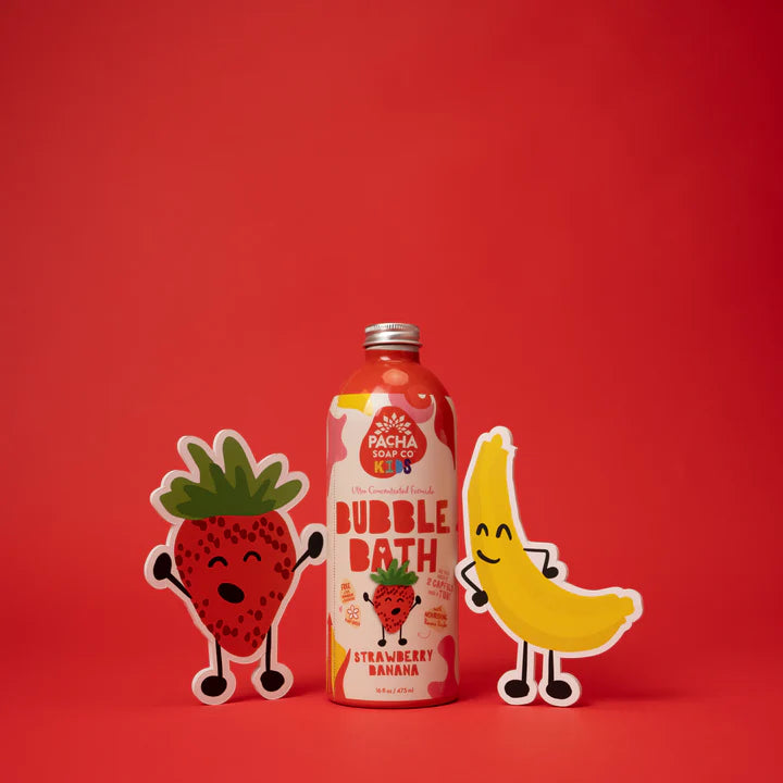 Kids, Bubble Bath Strawberry Banana, 16 FL OZ, EACH, Case Pack 3 Units